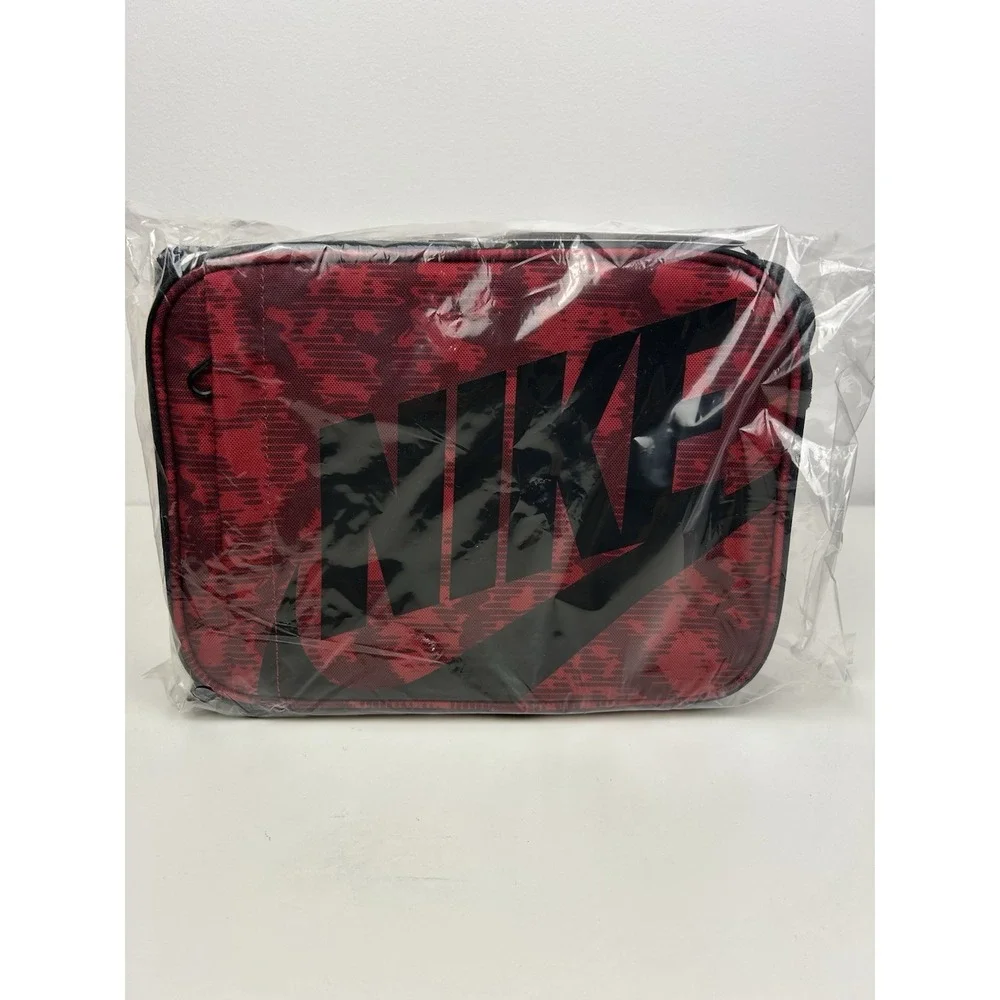 Nike Futura Fuel Pack Hard Shell Gym Red/Black Camo Lunch Box 9A2744-H24 New